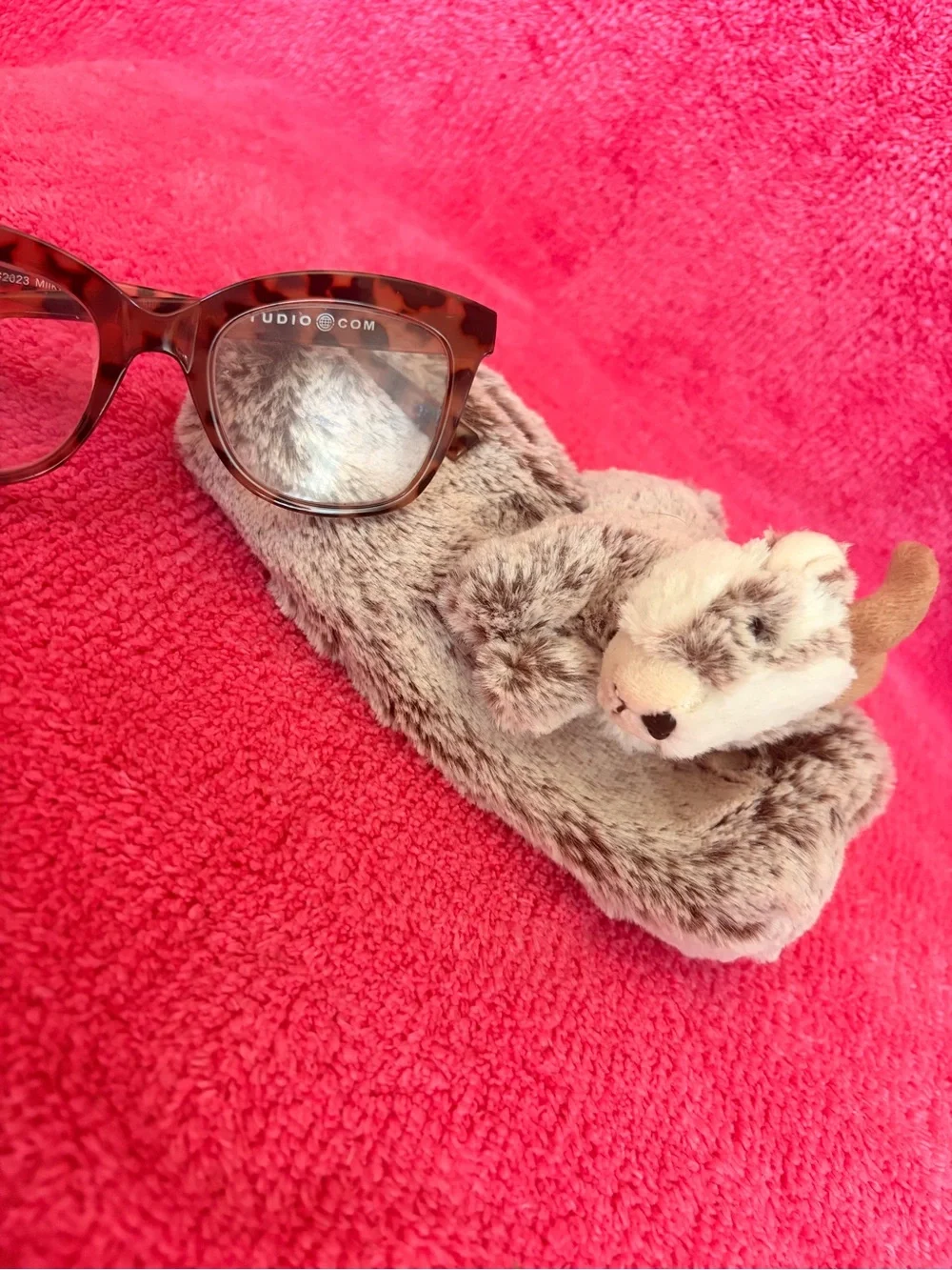 Faux Fur Women's Glasses Case –